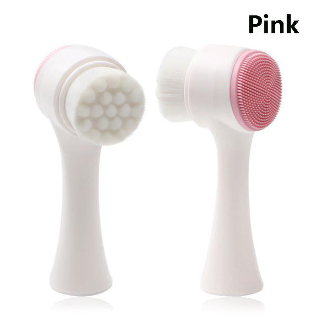 Double-sided Silicone Skin Care Tool Facial Cleanser Brush Face Cleaning Vibration Facial Massage Washing Product Double-sided Silicone Skin Care Tool Facial Cleanser Brush Face Cleaning Vibration Facial Massage Washing Product